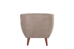 English Elm Brenna Tan Upholstered Accent Chair Wide Seat High Back for Living Room Comfort B05467988