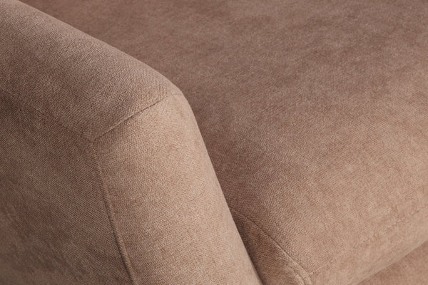 English Elm Brenna Tan Upholstered Accent Chair Wide Seat High Back for Living Room Comfort B05467988