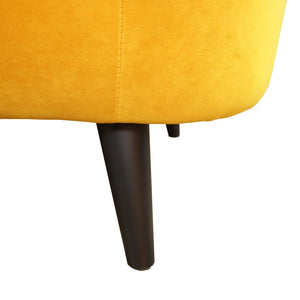 English Elm Baylee Contemporary Sofa Bold Yellow Upholstered 3 Seater for Bohemian Living Rooms B05467987