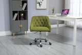 Hearth and Haven Zephyr Swivel Office Chair with Tufted Back and Silver Legs, Green W39532329