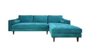English Elm Anderson Right Arm Sectional Bold Upholstered Sofa for Open Plan Living Rooms B054S00008
