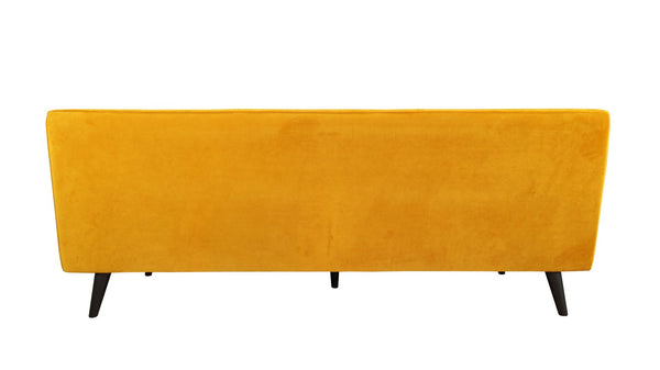 English Elm Baylee Contemporary Sofa Bold Yellow Upholstered 3 Seater for Bohemian Living Rooms B05467987