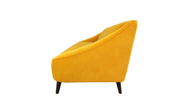 English Elm Baylee Contemporary Sofa Bold Yellow Upholstered 3 Seater for Bohemian Living Rooms B05467987