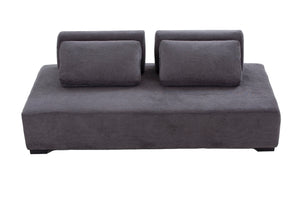 English Elm 85.4'' Minimalist Sofa 3-Seater Couch For Apartment, Business Lounge, Waiting Area, Hotel Lobby Grey