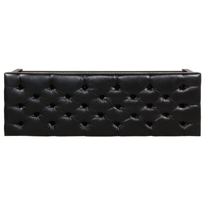 English Elm Wooden Frame Tufted Pu Leather Bench with Brass Nail Trim for Entryway or Bedroom W68053160