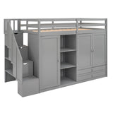 Luminaesque Twin Loft Bed with 2 Drawers