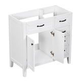 English Elm 36" Bathroom Vanity Without Sink, Cabinet Base Only, Bathroom Cabinet With Drawers, Solid Frame and Mdf Board, White