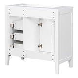 English Elm 36" Bathroom Vanity With Sink Combo, White Bathroom Cabinet With Drawers, Solid Frame and Mdf Board