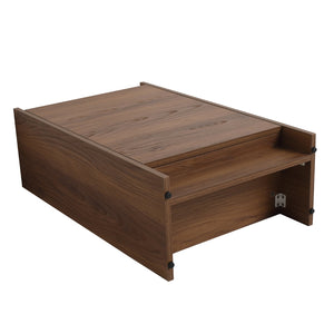English Elm 18 Inch Freestanding Bathroom Vanity with Ceramic Basin, Adjustable Shelves, Soft-Close Doors, Water-Resistant Finish W99966401