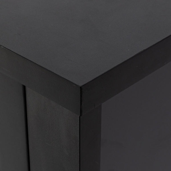 English Elm Drawer Dresser BAR CABINET with Anti-Tilt Anchor, Birch Frame, Soft-Closing Slides, Retro Shell Handles — Black W679S00032