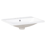 English Elm 24" Bathroom Vanity Top Only, White Basin, 3-Faucet Holes, 4" Faucet Available, Ceramic