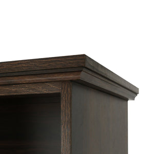 English Elm U-can Entryway Hall Tree with Crown Molding Beadboard Bench and Concealed Cabinet Storage Brown JY000112AAD