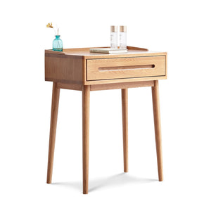 English Elm Dresser Solid Wood Bistro Desk with Storage Drawer for Bedroom or Entryway Nook W128362455