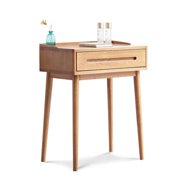 English Elm Dresser Solid Wood Bistro Desk with Storage Drawer for Bedroom or Entryway Nook W128362455