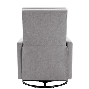 English Elm Modern Upholstered Rocker Nursery Chair with 360° Swivel Glider, Plush High Back, Silent Power Recline Gray 29.33 L x 25.79 W x 23.7 H PP297876AAE