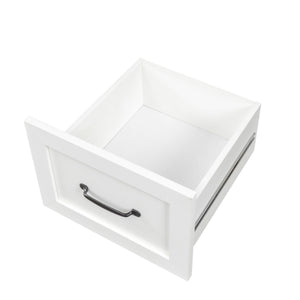 English Elm Home Office Computer Desk with Hutch, Antiqued Finish, Spacious Storage, Waterproof Scratchproof Surface White W331S00113