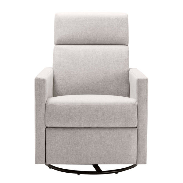 English Elm Modern Upholstered Rocker Nursery Chair with 360° Swivel Glider, Plush High Back, Silent Power Recline Tan 29.33 L x 25.79 W x 23.7 H PP297876AAT