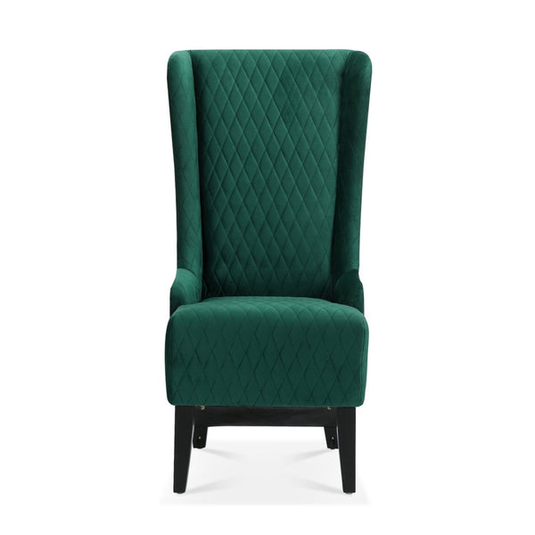 English Elm 23.03" Wide Velvet Wingback Accent Chair Tall Back Support for Living Room Bedroom W68041069