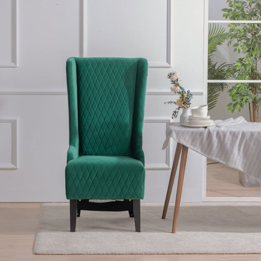 English Elm 23.03" Wide Velvet Wingback Accent Chair Tall Back Support for Living Room Bedroom W68041069