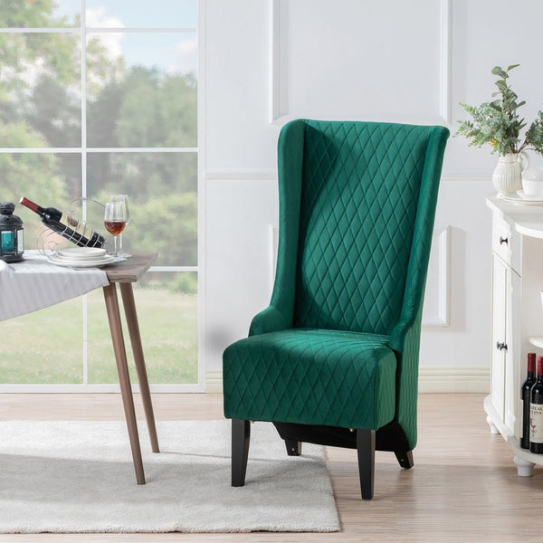 English Elm 23.03" Wide Velvet Wingback Accent Chair Tall Back Support for Living Room Bedroom W68041069