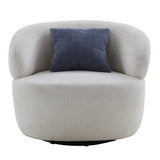 English Elm Swivel Barrel Chair Living Room, Single Chair For Small Space Comfy Round Sofa Chair Boucle Accent Chair Circle Sherpa, Arm Chair Reading Room Chair Lounge Chair Bedroom Club