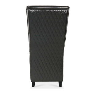 English Elm 23.03" Wingback Velvet Accent Chair Tall High Back Support for Living Room Bedroom Black W680P404142