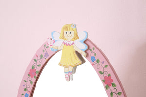 English Elm Kids Fairy Tale Floral Painted 3 Tier Bookcase with Drawers for Girls Playroom B05367939