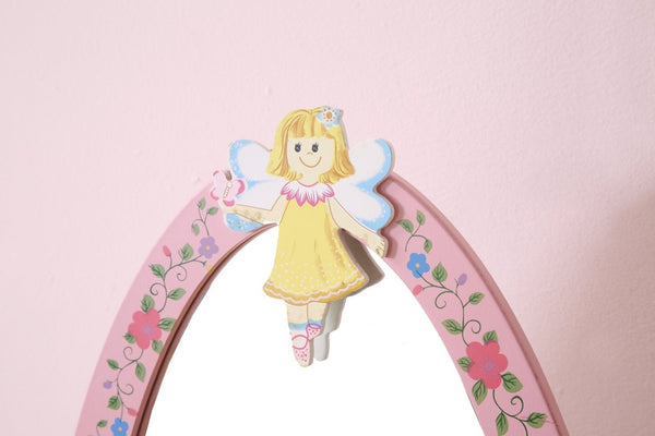 English Elm Kids Fairy Tale Floral Painted 3 Tier Bookcase with Drawers for Girls Playroom B05367939