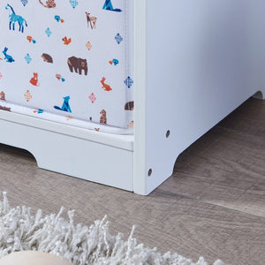 English Elm Kids White Mdf Bookcase with Hand Carved Detail Open Shelves for Playroom Storage B05367941