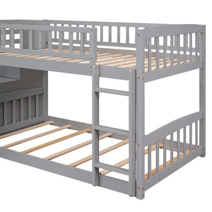 English Elm Stairway Twin Over Kids Bunk Bed with Storage Stairs Slide and White Finish LT100155AAE