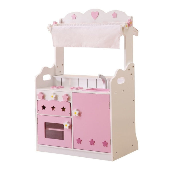 English Elm Kids Two in One Pretend Kitchen Market Stall Imaginative Playroom Role Play Set B05367930