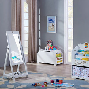 English Elm Kids Fairy Tale Floral Painted 3 Tier Bookcase with Drawers for Girls Playroom B05367938