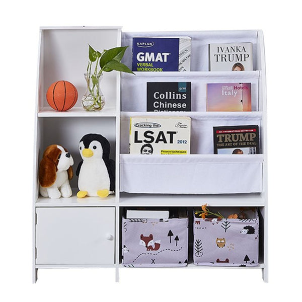 English Elm Kids White Bookcase with Open Shelves and Toy Storage for Bedroom or Playroom B05367942