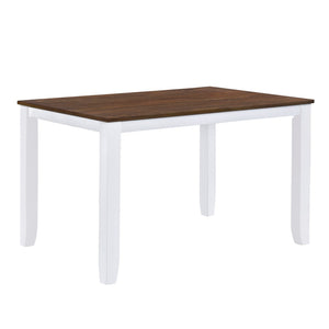 English Elm Topmax Rustic White Rubberwood Dining Set Four X-back Linen Chairs Compact Kitchen SH000253AAK