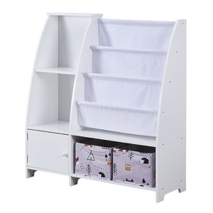 English Elm Kids White Bookcase with Open Shelves and Toy Storage for Bedroom or Playroom B05367942
