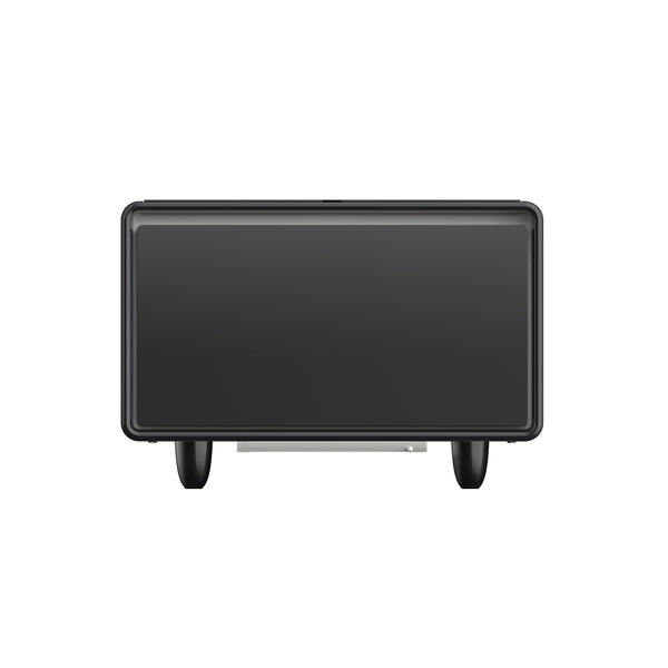 English Elm Modern Smart Side Table With Mini Fridge, Wireless Charging, Usb Ports & Induction Light - Black W1172P178854