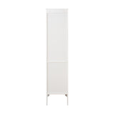 Hearth and Haven 5-Tier Tall Narrow Tower Freestanding Cabinet with 2 Shutter Doors, White W141260291