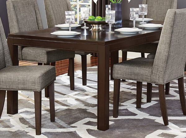 English Elm Contemporary Oak Veneer Extendable Dining Table Dark Finish Seats Six Wood Legs B01170954