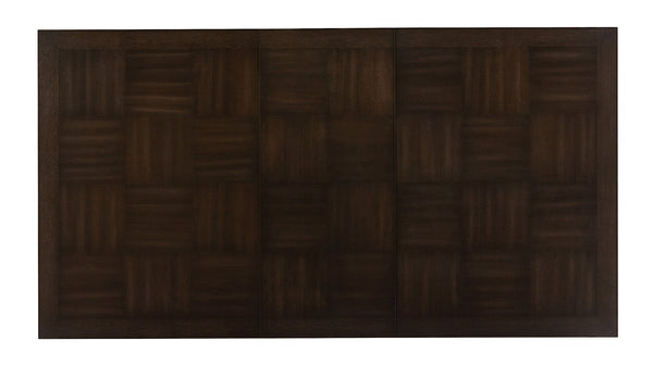 English Elm Contemporary Oak Veneer Extendable Dining Table Dark Finish Seats Six Wood Legs B01170954