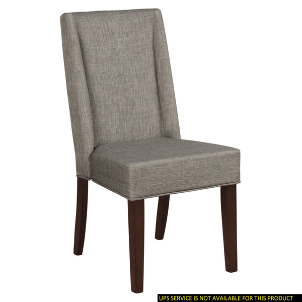 English Elm Contemporary Kavanaugh Dining Chairs Set of 2 – Dark Brown Frame, Gray Fabric Upholstery, Comfortable Seats B01170955