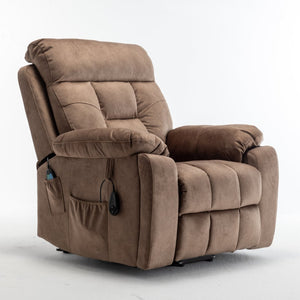 English Elm Recliners Power Lift Chair with Massage Heat Wide Seat Support for Living Room W547S00027
