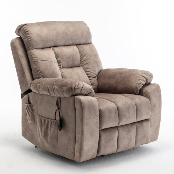 English Elm Recliners Power Lift Chair with Massage Heat Wide Seat Support for Living Room W547S00028