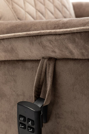 English Elm Lounge Power Lift Recliner Faux Leather Chair with 180 Degree Flat Sleeping Position W547S00025