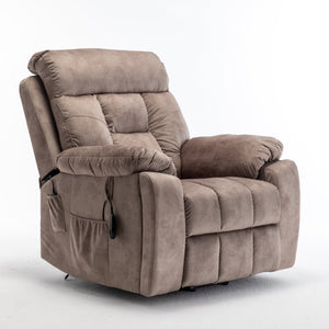 English Elm Recliners Power Lift Chair with Massage Heat Wide Seat Support for Living Room W547S00028
