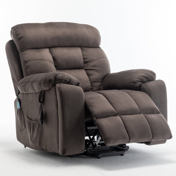 English Elm Recliners Power Lift Chair for Elderly with Massage Heat and Wide Plush Seating W547S00026
