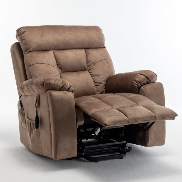 English Elm Recliners Power Lift Chair with Massage Heat Wide Seat Support for Living Room W547S00027