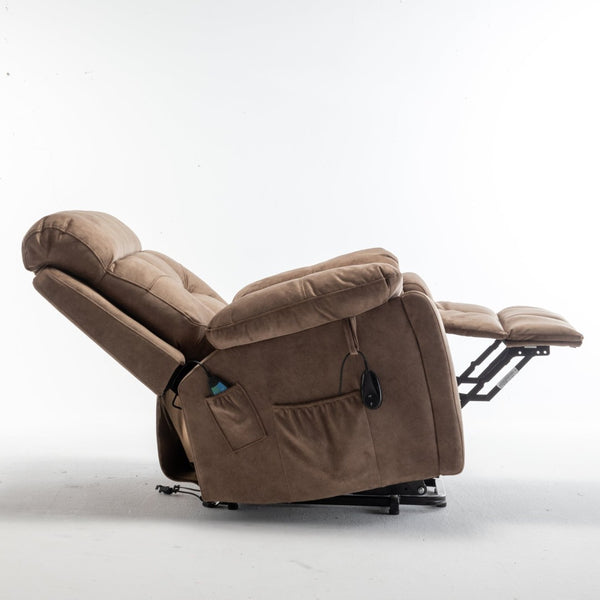 English Elm Recliners Power Lift Chair with Massage Heat Wide Seat Support for Living Room W547S00027