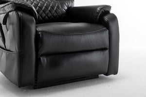 English Elm Lounge Power Lift Recliner Faux Leather Chair with 180 Degree Flat Sleeping Position W547S00024