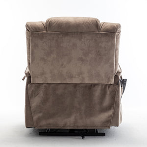 English Elm Lounge Power Lift Recliner Faux Leather Chair with 180 Degree Flat Sleeping Position W547S00025