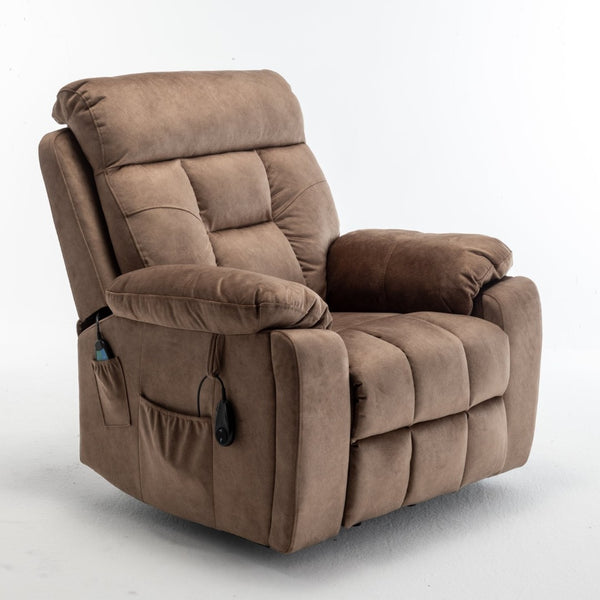 English Elm Recliners Power Lift Chair with Massage Heat Wide Seat Support for Living Room W547S00027